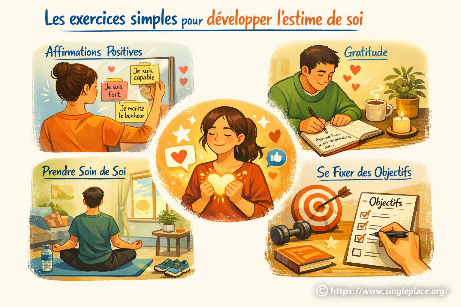 Les exercices simples pour développer l'estime de soi au quotidien