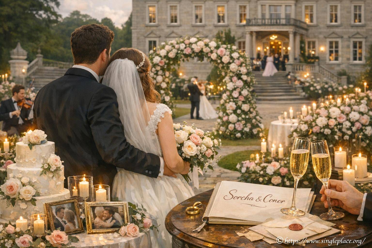 Mariage romantique classique à gloster house avec sorcha et conor